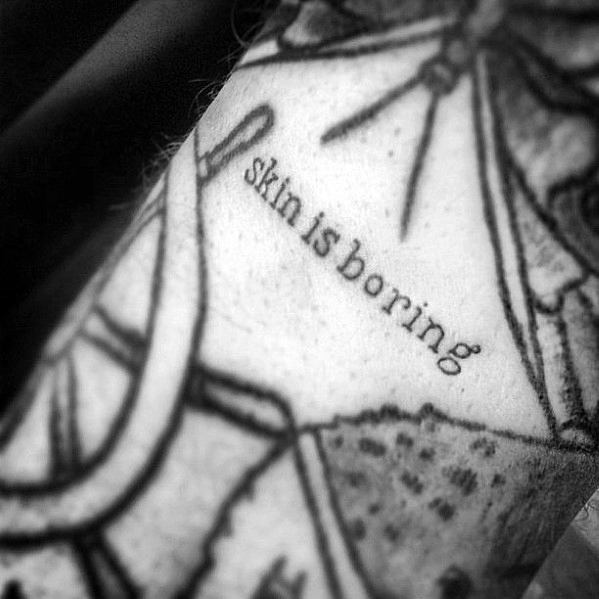 Guy With Filler Quote Skin Is Borgin Tattoos