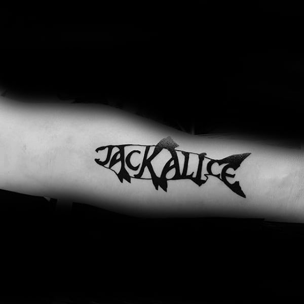 Guy With Fish Name Tattoo