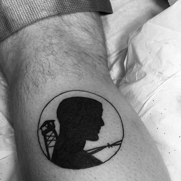 Guy With Solid Black Ink Pow Mia Leg Calf Tattoo Design