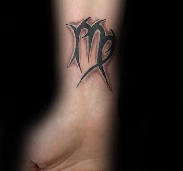 Guy With Virgo Tattoo On Inner Forearm