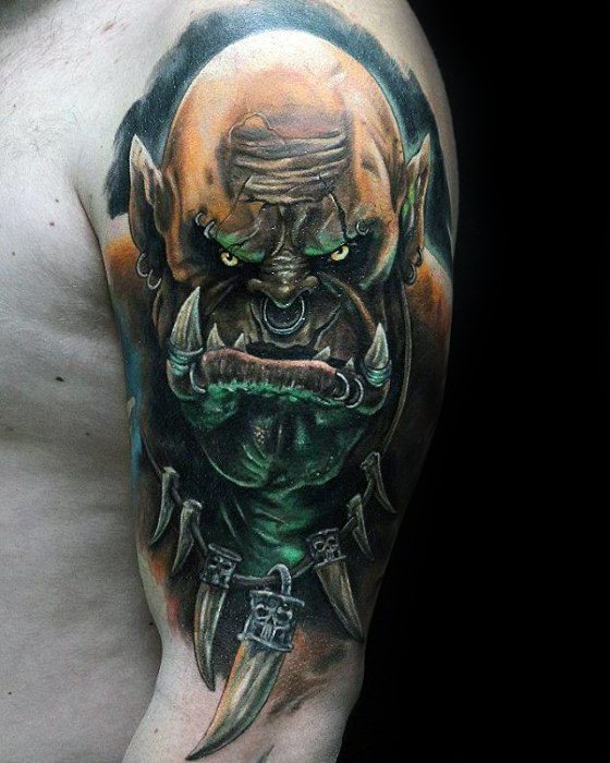 Guys 3d Half Sleeve Tattoo Ideas Gamer Designs