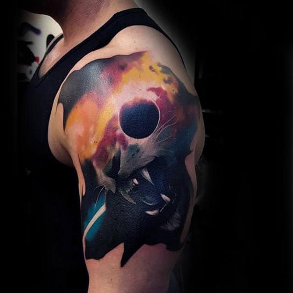 Guys Arms Astronomy Tattoo