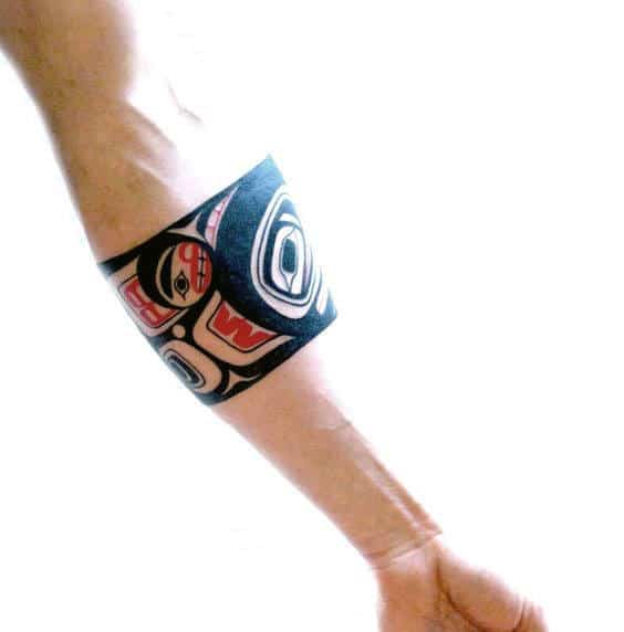 Guys Arms Haida Band Tattoo