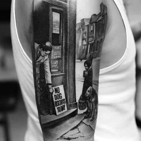 Guys Arms No Biscuit For Dog Sick Tattoo