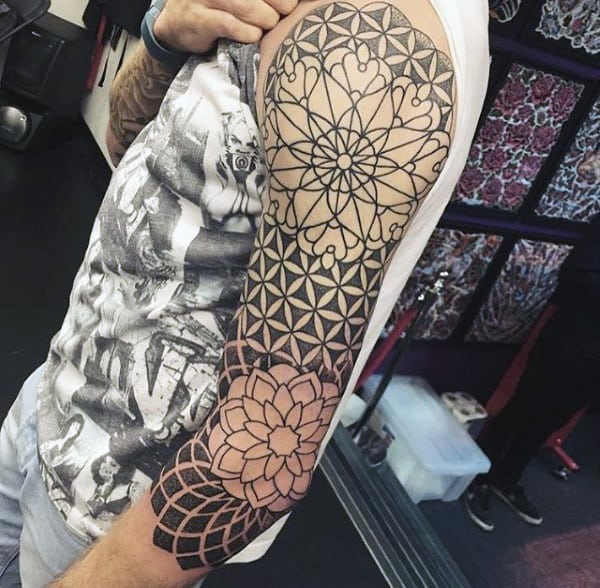 Guys Arms Pattern Tattoo