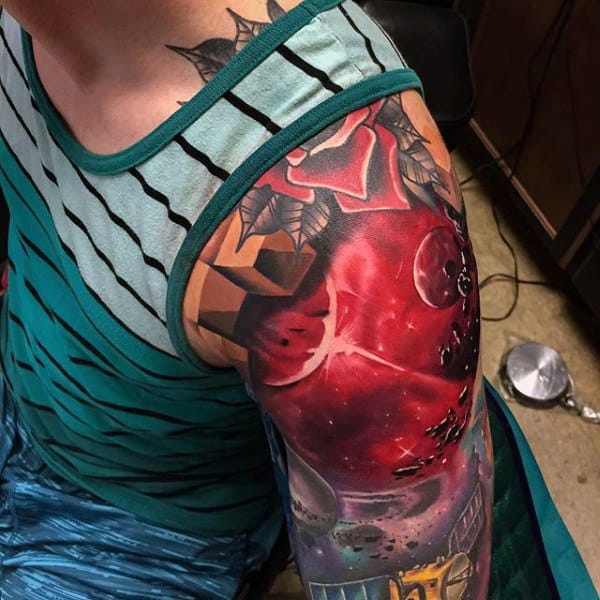 Guys Arms Supernova Astronomy Tattoo