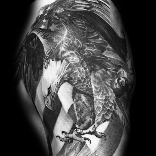 Guys Badass Eagle Tattoo Design Ideas