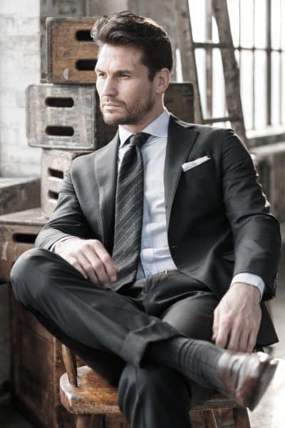 Guys Black Suit Style Fashion Inspiration