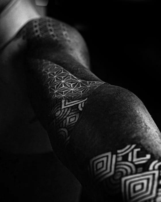 Guys Blackout Sleeve Tattoo