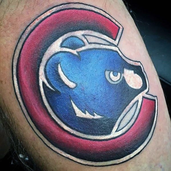 Guys Chicago Cubs Tattoo Design Idea Inspiration On Arm