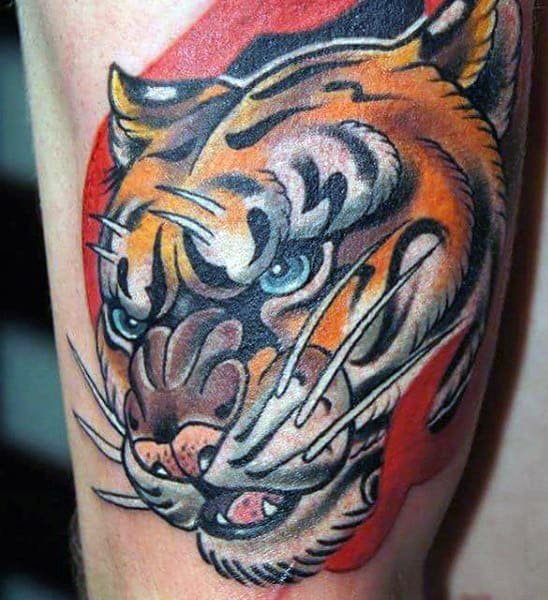 Guy's Chinese Tiger Tattoos