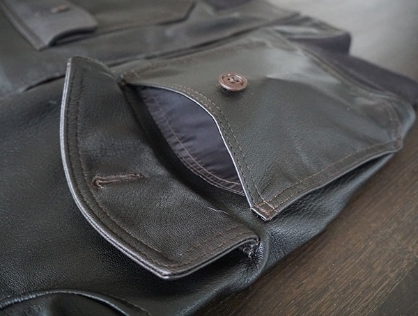 Guys Cockpit Usa G 1 Flight Jacket Leather Jacket Front Pocket