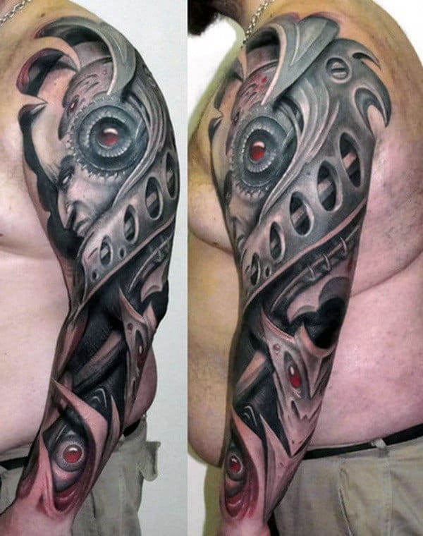 Guys Cool 3d Arm Tattoo
