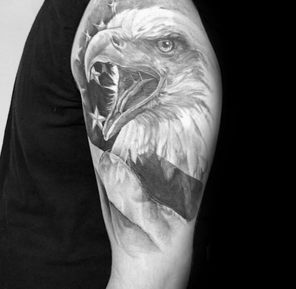Guys Cool Badass Eagle Tattoo Ideas