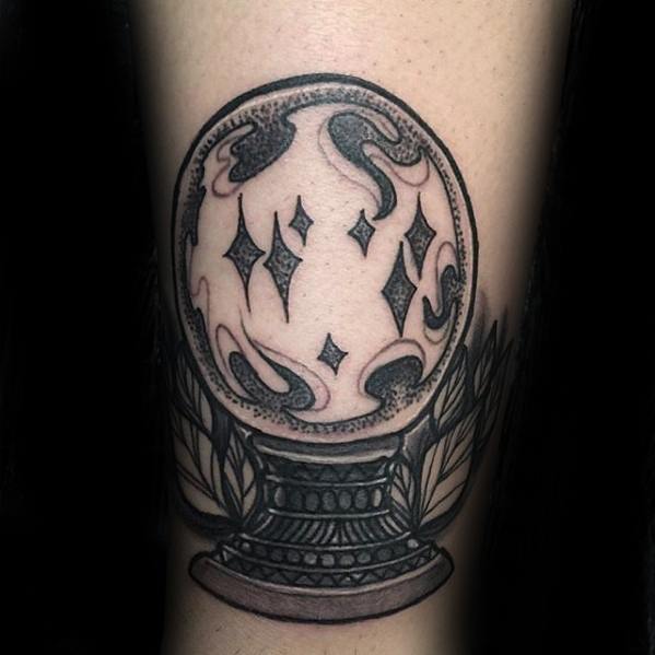 Guys Crystal Ball Tattoo Design Ideas Forearm