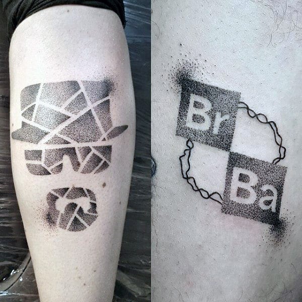 Guys Dotwork Breaking Bad Tattoo Designs