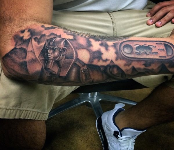 Guy's Egyptian Gods Tattoo