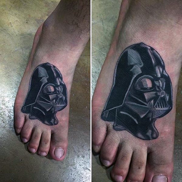 Guys Feet Darth Vader Tattoo
