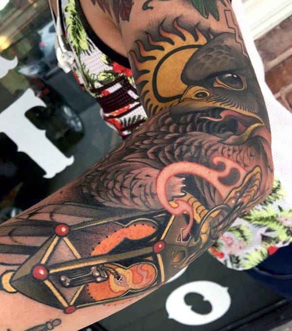 Guys Forearm Lantern Tattoos