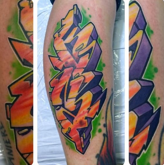 Guys Forearm Wildstyle Graffiti Tattoo Designs