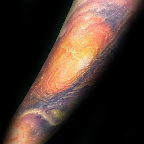 Guys Forearms Astronomy Supernova Tattoo
