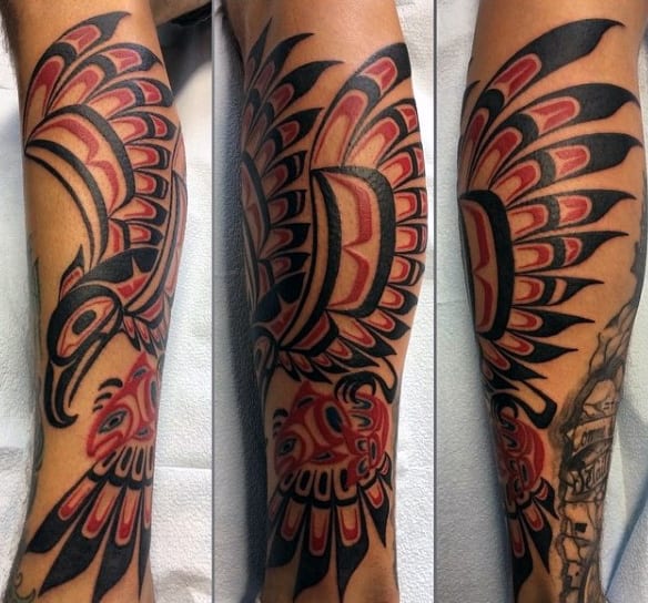 Guys Forearms Brilliant Haida Tattoo