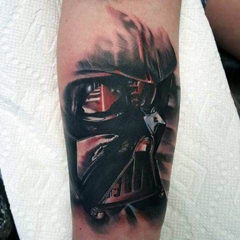 Guys Forearms Darth Vader Tattoo