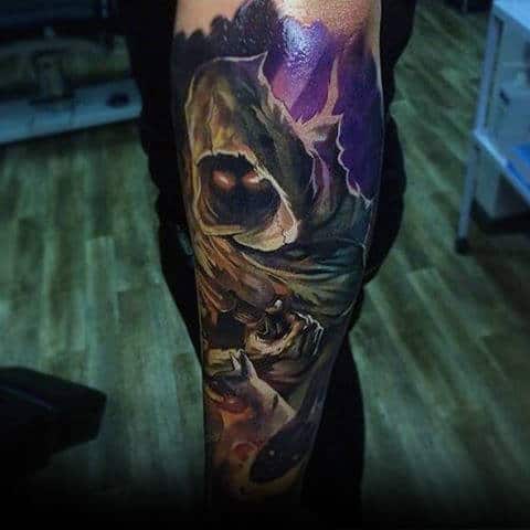 Guys Forearms Demon Sick Tattoo Ideas