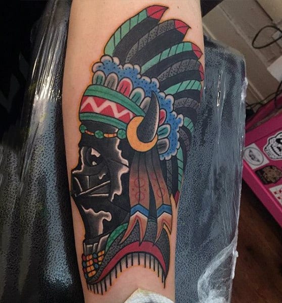 Guys Forearms Ethnic Darth Vader Tattoo