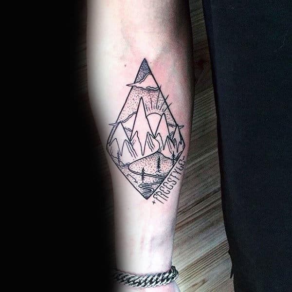 Guys Forearms Freestyle Snowboard Tattoo