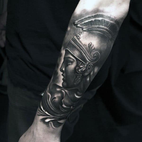 Guys Forearms Handsome Warrior Tattoo