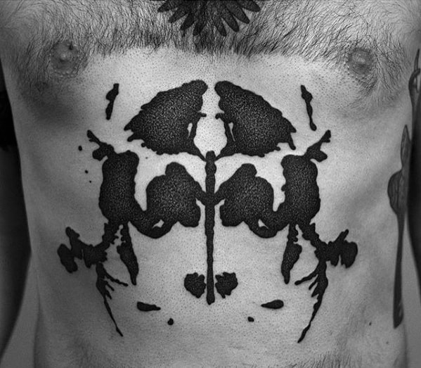 Guys Frog Bones Simple Chest Tattoo