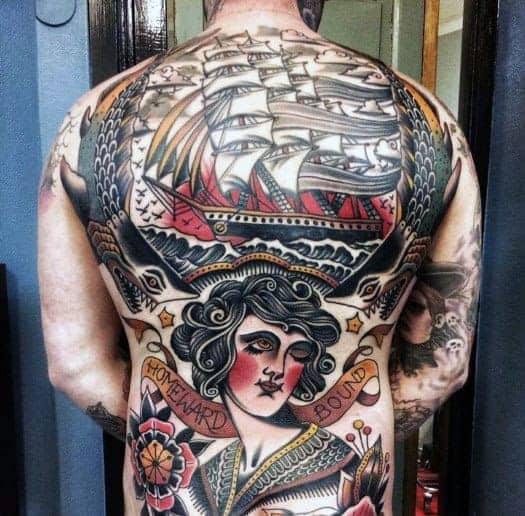 guys-full-back-tattoos-with-vintage-design