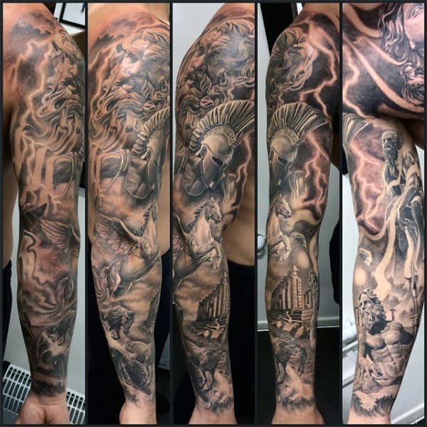 Guy's Greek Myth Tattoos