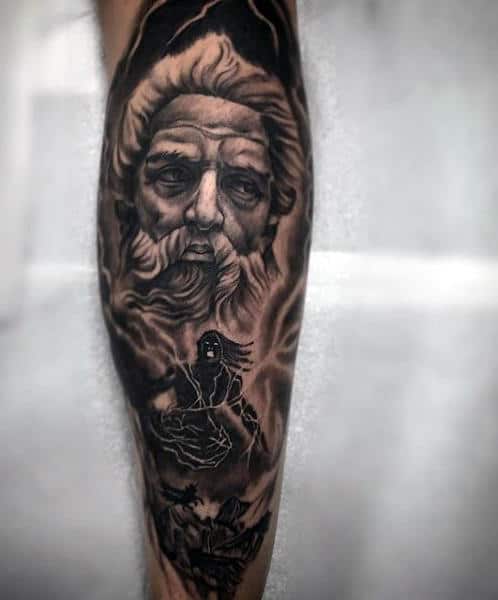 Guy's Greek Mythology Tattoo Sleeves For Legs