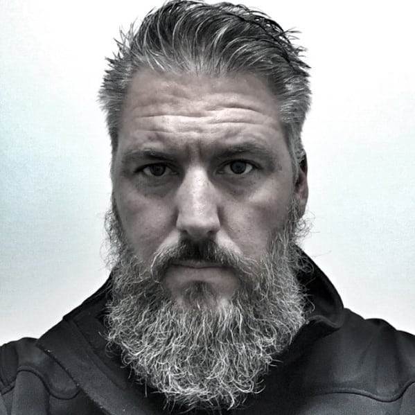 Guys Grey Style Ideas For Beards