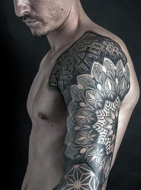 Guys Half Sleeve Tattoo Ideas Mandala Designs