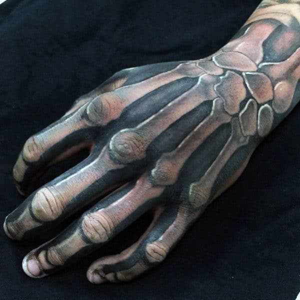 Guys Hands Manly Bony Structure Tattoo
