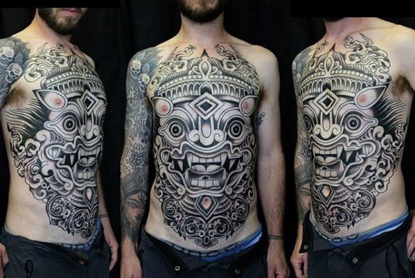 Guys Hanuman Tattoos Hinduism Full Chest