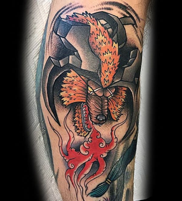 guys ifritt final fantasy leg tattoo designs