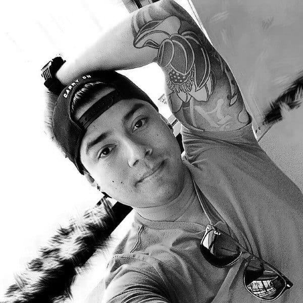 Guys Inner Arm Cool Shaded Lotus Flower Tattoos