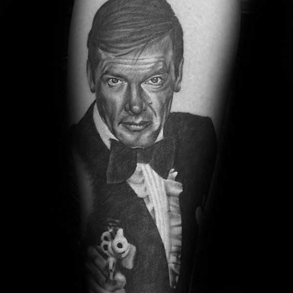 Guys James Bond Tattoo Design Ideas On Arm
