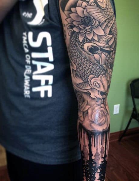 Guy's Koi Fish Tattoo Ideas