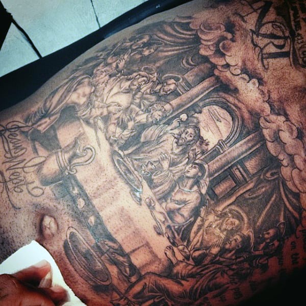 Guys Last Supper Christian Tattoo Design Inspiration