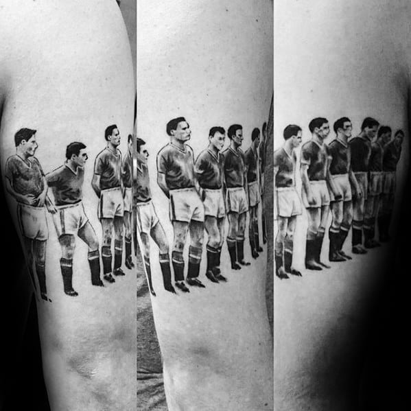 Guys Manchester United Soccer Team Armband Tattoo Deisgns