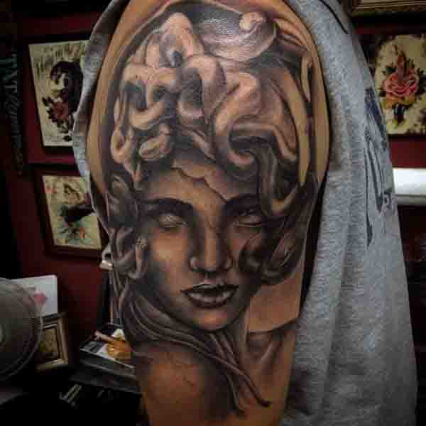 Guys Medusa Chthonic Monster Tattoo