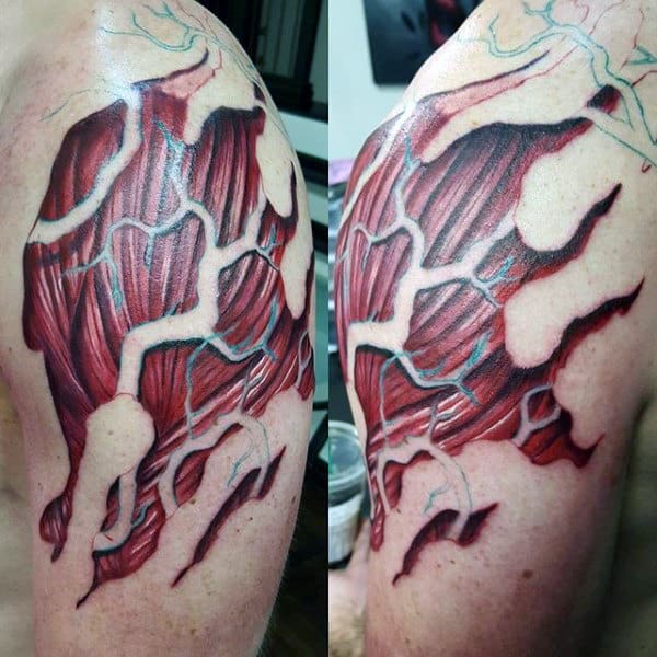 Guys Muscle Shoulder Tattoo Ideas