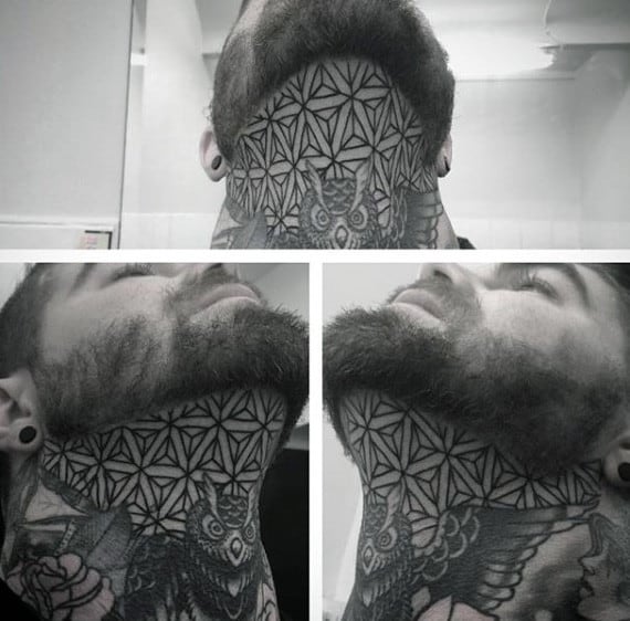 Guys Neck Pattern Tattoo