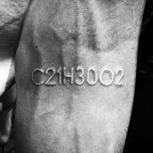 Guys Numbers And Letters White Ink Wrist Tattoo Inspiration