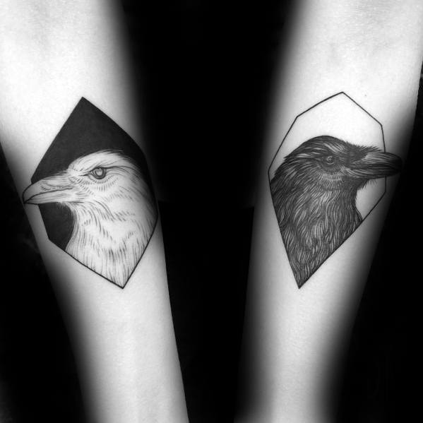 Guys Odins Ravens Huginn And Muninn Tattoo Design Ideas